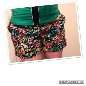 Multi-colored Flower Shorts